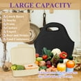 thumbnail image 4 of Aspire Neoprene Lunch Bag Thick Insulated Lunch Tote Bags Reusable Lunch Container Box Cooler with Zipper - Black, 4 of 6
