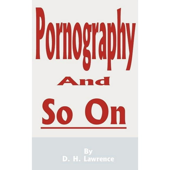 Pornography and So on (Paperback)