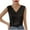 Black, variant on CFLVAEK Satin Tank Tops for Women Plus Size V Neck Shirts Casual Sleeveless Summer Going Out Outfits Solid Color Tank Top Green XXL