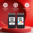 thumbnail image 4 of 260XL Ink Compatible for Canon 260/261 Ink for Canon Ink 260 261 PG-260XL CL-261XL for TS6420 Printer (Black Tri- Color), 4 of 9