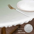 thumbnail image 4 of Sage Green Table Cloth, Round Fitted Tablecloths with Elastic Edge, Farmhouse Sage Green Ombre Wipeable Waterproof Table Cover for Kitchen Wedding 45-54 Inches, 4 of 4