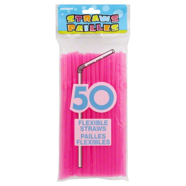 Unique Industries, Inc., Unique Flexible Straws, 50 straws Walmart