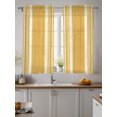 thumbnail image 2 of Vintage Turmeric Yellow Striped Curtains 45 Inch Length,Sheer Curtains for Bedroom Living Room Farmhouse Modern Stripes Boho Short Kitchen Curtains Drapes for Small Half Window 42"x45" 2 Panels, 2 of 7