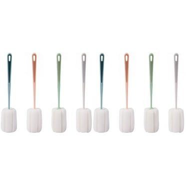8 Pcs Cup Brush Glass Cleaner Bottle Drying Rack Sponge Baby