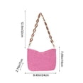 thumbnail image 3 of Straw Shoulder Bag for Women Summer Small Boho Woven Shoulder Purse Beach Vacation Tote Bag Handbag, 3 of 6