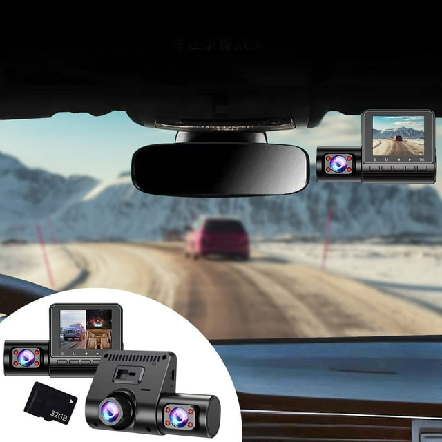 Danhjin Vehicle Storage 2.4-Inch Screen 1080P High-Definition Night Vision Vehicle Front In Car Lens Wide-Angle Recording Loop Recording Driving Recorder