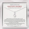thumbnail image 2 of AZGifts Master's Degree Graduation Gift Necklace, Masters Student Gift, Master's Student MBA Graduation with Message Card and Gift Box Necklace Alluring Beauty Necklace, 2 of 2