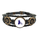 thumbnail image 1 of Introducción al político demócrata estadounidense Joe Blue Pulsera marina tejida en cuero, 1 of 4