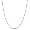 1.5mm 10k White Gold Solid Diamond Cut Wheat Chain Necklace, 24 Inch