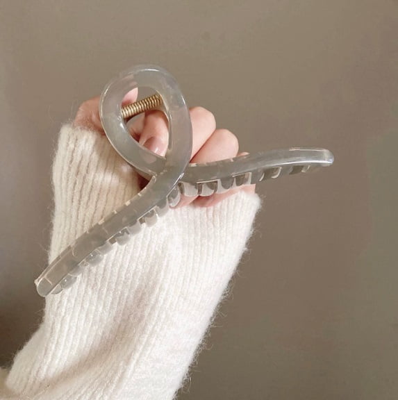 Stylish Jelly Color Shark Hair Clip - Strong Grip for Thick Hair, Perfect for Daily Wear and Special Occasions