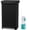 Black, variant on Arlopu 13.2gal Trash Can, Stainless Stee Grabage Can with 15 Inner Bags & Rear Trash Bag Storage Compartment, Kitchen Step Trash Can with Lid & Built-In Deodorizer Box