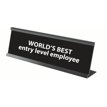 Funny Worlds Best Entry Level Employee Engraved Name Plate/Plaque For