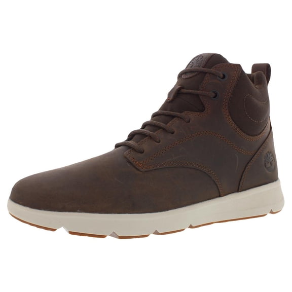 Timberland Parker Street Mid Lace Leather Mens Shoes Size 10.5, Color: Dark Brown/Full Grain