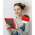 thumbnail image 5 of Galaxy Tab A8 10.5" Case (Model SM-X200 / SM-X205) - TECH CIRCLE [3-in-1] Protective Case Kickstand Shockproof Rugged Case Cover for Samsung Galaxy Tab A8 10.5-inch 2021 Release Tablet, Red, 5 of 8