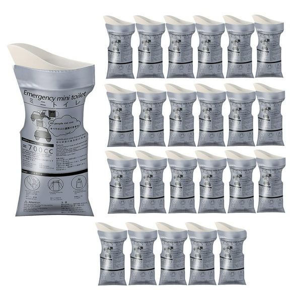 Bolsa de Orina Desechable de 24 Piezas, Mini Inodoro de Emergencia de 700 Ml para Acampar, Viajes por Carretera, Bolsas de Orina, Bolsas para , Urinarios de Viaje