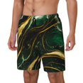 thumbnail image 1 of Balery Green Marble Bañador para hombre, shorts de playa de secado rápido con entrepierna y forro de compresión-XX-Large, 1 of 6