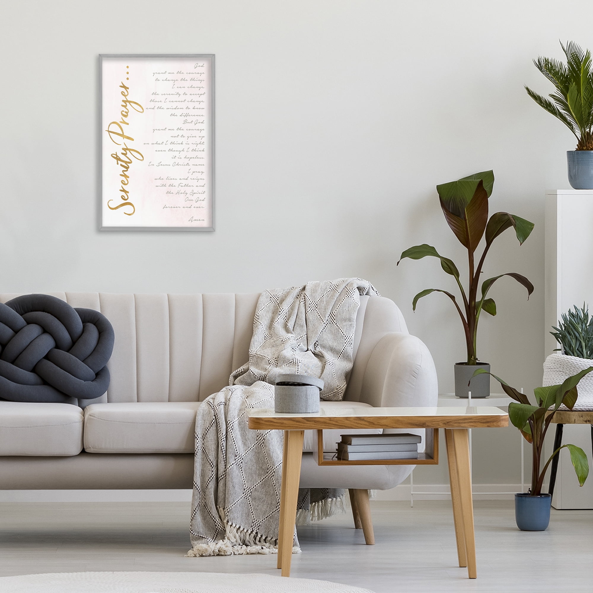 Stupell Industries Serenity Prayer Scripture Gray Framed Giclee Art, design by Anna Quach