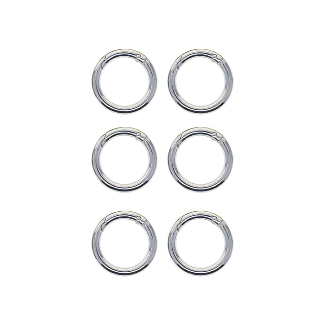 Rongfmy 6 Pieces Spring Gate O Rings 32mm Snap Clip for Bag Keychains Craft Supplies