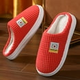 thumbnail image 4 of Akiihool Cute Slippers for Women Womens Open Toe Slippers Memory Foam House Slippers Anti-Skid Cozy for Indoor Outdoor (Red,6.5), 4 of 5