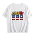 thumbnail image 4 of JOANKDMI 4th of July Shirt Women Cute Cotton American Flag Independence Day Short Sleeve Crewneck Tops Trendy Holiday Festival Patriotic T Shirts, 4 of 5