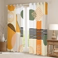 thumbnail image 2 of Homewish Minimalist Geometric Blackout Curtains Set of 2 (52x84 Each) for Teens Boys Girls,Abstract Stripes Window Curtains,Vintage Aesthetic Curtains and Drapes,Lightweight Room Decor, 2 of 6