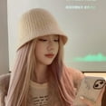 thumbnail image 6 of SikaFu Wool Fisherman Hat Women's Korean Edition Retro Fashion Versatile Waffle Basin Hat Autumn/Winter Japanese Warm Knitted Bucket Hat, 6 of 9