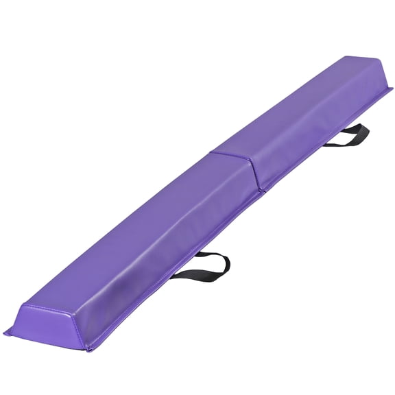 SuperDeal 6FT Folding Balance Beam for Kids - Non-Slip Base W/Carrying Handles | Gymnastics & Yoga Balance Training Indoor, Purple