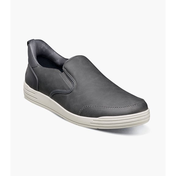 Nunn Bush KORE City Walk EZÂ Men's Moc Toe Slip On, Charcoal, 7