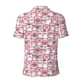 thumbnail image 3 of Vsdgher Kawaii Pig Print Men's Short Sleeve Stretch Polo Shirt, Moisture-Wicking Performance Polo Shirt, 3 of 8