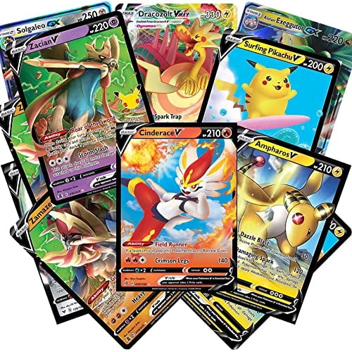Lote de 50 cartas Pokémon surtidas con Pokémon V garantizado