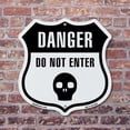 thumbnail image 4 of Danger Skull Symbol Do Not Enter 12 inch X 12 inch Shield-Shaped Rust-Free Aluminum Metal Sign Weather Resistant Made in the USA, 4 of 6