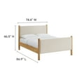 thumbnail image 3 of Platform Bed Frame, King, Ivory White, Fabric, Hotel Bedroom, Modern Contemporary, HB38197, 3 of 9