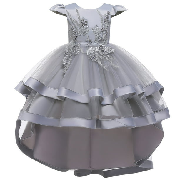 Vestido infantil Vestido de princesa Vestido de niña Vestido de novia Vestido de noche Vestido bordado pesado Verano