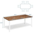 thumbnail image 2 of 78 in Large Industrial Dining Table for 6-8,Rustic Industrial Kitchen Table with Sturdy Metal Frame & Chamfered Corners, Wood Tabletop for Dining Room, Breakfast Nook, Small Space, 2 of 7