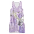 thumbnail image 4 of QUNYINEY Mini Women's Sundresses A Line Beach Tie Dye Sleeveless Tank Dress with Pockets Vacation Loose Fit V Neck Casual Dresses, 4 of 7