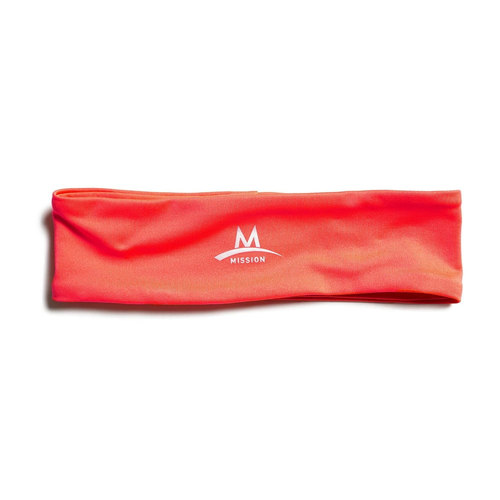 Mission Enduracool Classic Cooling Headband, High Vis Coral Walmart