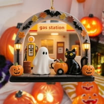 Honmine Halloween Hanging Ornament,Spooky Reading Ghost Hanging Decoration,Suncatche,Ghosts Book Lover,2D Acrylic Halloween Hanging Decoration for Indoor/Outdoor Home Decor