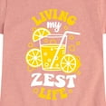 thumbnail image 3 of Instant Message - Living My Zest Life - Toddler & Youth Girls Short Sleeve Graphic T-Shirt, 3 of 6