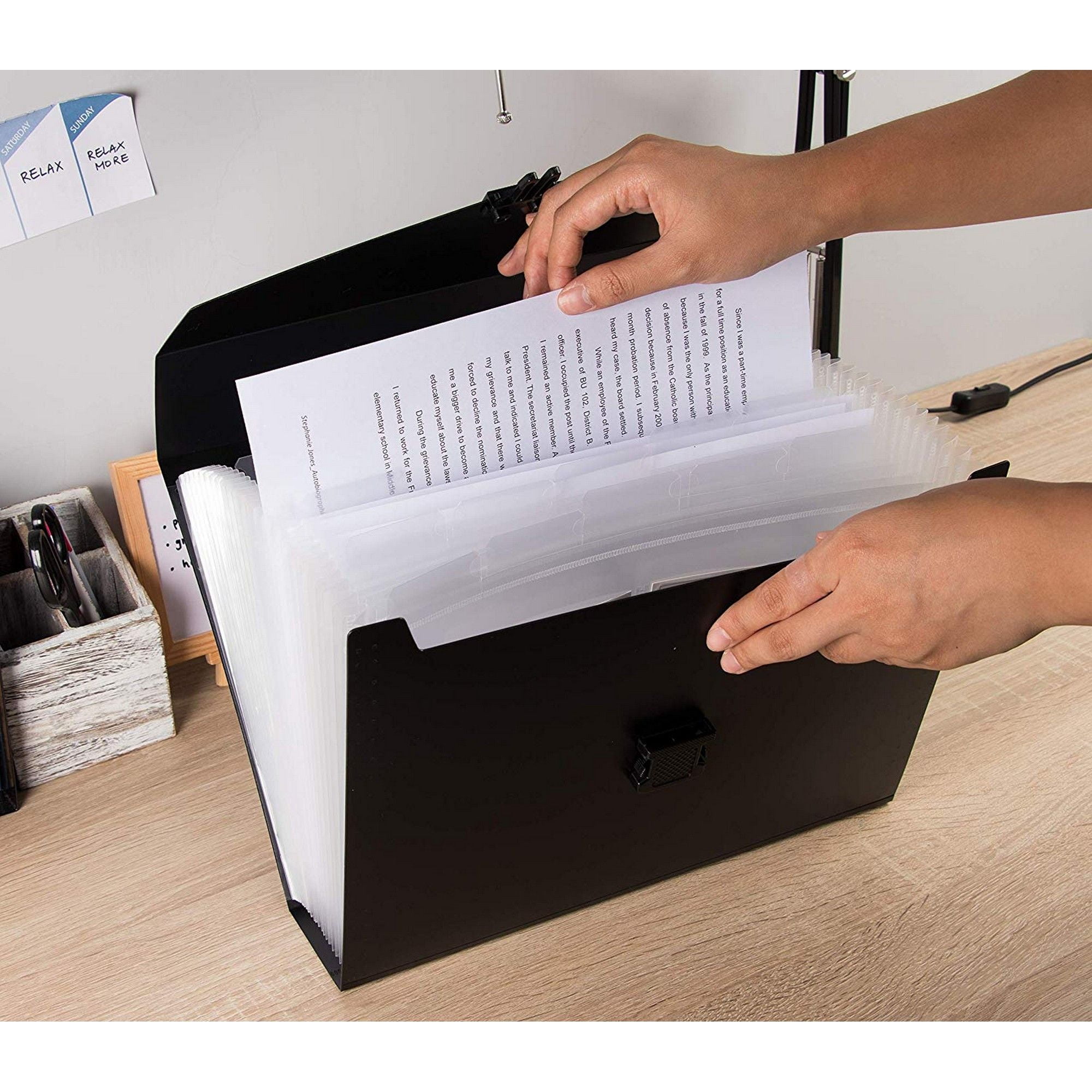 25 Pocket Expanding File Folder Accordion Folder File Wallet 