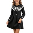 thumbnail image 2 of Antinious Girls Long Sleeve Round Neck Solid Knit Beaded Holiday Princess Dress, 2 of 5