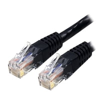 StarTech 7ft CAT6 Ethernet Cable - Black CAT 6 Gigabit Ethernet Wire -250Mhz 100W PoE RJ45 UTP Molded Network Patch Cord with Strain Relief (C6PATCH7BK)