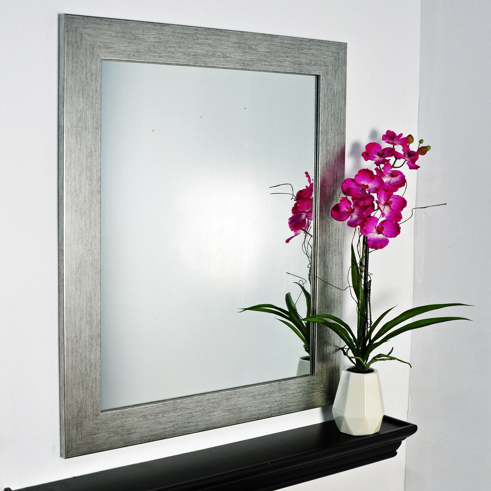 BrandtWorks Modern Wall Mirror Silver