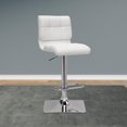 thumbnail image 2 of CorLiving Hudson Set of 2 Modern Faux Leather Square Adjustable Height Swivel Bar Stools with Mid Backs for Indoor, 2 of 7