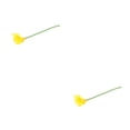 thumbnail image 4 of Advancent 24 piezas PU flor falsa Color sólido decorativo boda fiesta Club flores artificiales planta fotografía Prop amarillo Amarillo 2piezas, 4 of 6