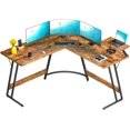 thumbnail image 3 of Devoko L Shaped Gaming Desk Computer Desk 51” Office Corner Desk with Monitor Stand Home Gaming Writing Study Table Workstation for Small Space (Rustic Brown), 3 of 14