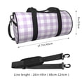 thumbnail image 4 of Easygdp Purple Checkboard Travel Bag, Camping, Weekend, Carry On Overnight Duffel Bag with Shoulder Strap, 4 of 8