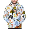 thumbnail image 4 of Bingfone Insects And Flowers Men'S Drawstring Hoodie Long Sleeve Pocket Sweatshirts-X-Large, 4 of 9