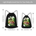 thumbnail image 4 of XMXT Waterproof Gym Bag, Eat Sleep Game Repeat Retro Print Drawstring Backpack for Men, s Black, 4 of 8