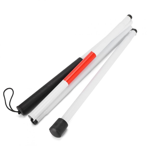 Bastón Ciego Plegable, bastón portátil Ciego Plegable bastón Reflectante Rojo Blanco bastón de aleación de Aluminio Ciego bastón guía para Personas ciegas y con discapacidad Visual EOTVIA NO