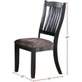 thumbnail image 5 of Modern Set of 4 Dining Chairs Fabric Upholstered Seat Unique Back Side Chairs Kitchen Dining Room Furniture Dark Coffee, 5 of 7
